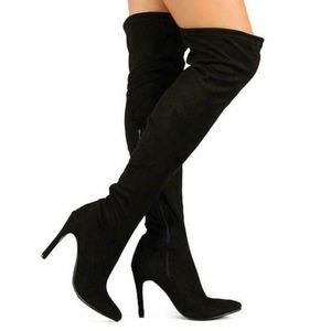 Black over the knee boots